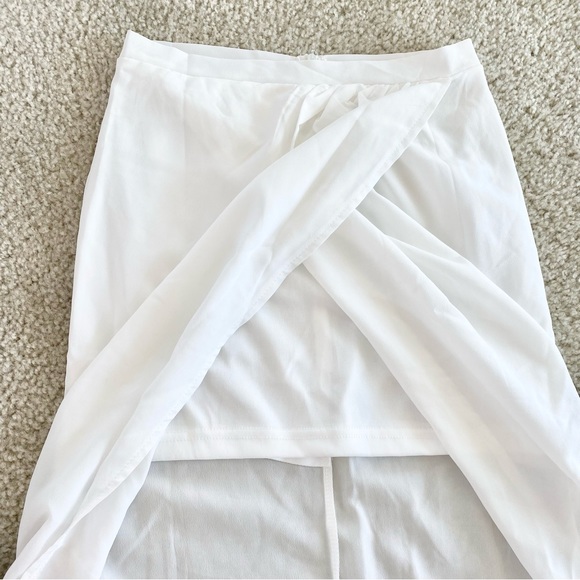 NWT Dress Me Zara White Lace Crop Top & Split Hem Maxi Skirt Two Piece Set Small - Picture 8 of 15